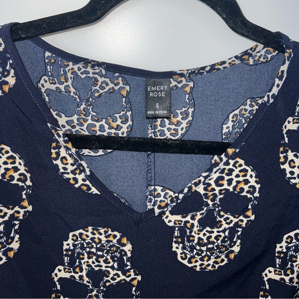 Emery Rose Silk Skull Dress